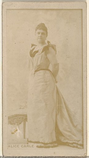 Alice Carle, from the Actors and Actresses series (N145-8) issued by Duke Sons & Co. to promote Duke Cigarettes