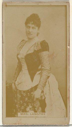 Mrs. Langtry, from the Actors and Actresses series (N145-8) issued by Duke Sons & Co. to promote Duke Cigarettes