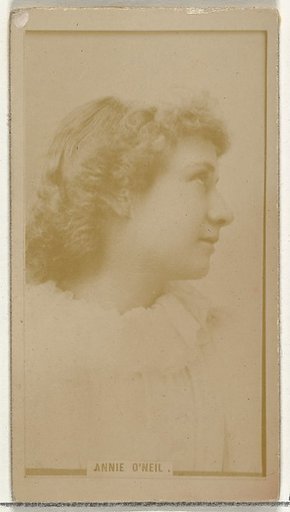 Annie O'Neil, from the Actors and Actresses series (N145-8) issued by Duke Sons & Co. to promote Duke Cigarettes