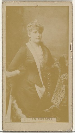 Lillian Russell, from the Actors and Actresses series (N145-8) issued by Duke Sons & Co. to promote Duke Cigarettes