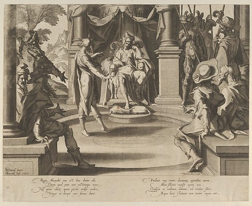 Alexander the Great as a Judge, plate 10 from "Thronus Justitiae, tredecim pulcherrimus tabulis..."