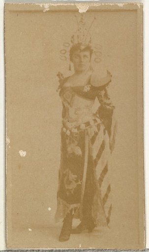 [Actress wearing tall headpiece], from the Actors and Actresses series (N145-8) issued by Duke Sons & Co. to promote Duke Cigarettes