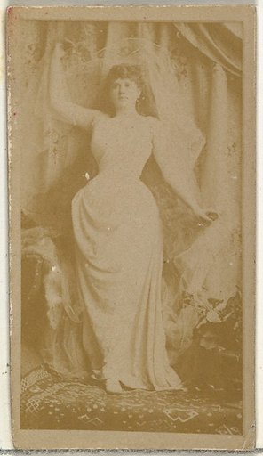 [Actress standing with hand above head], from the Actors and Actresses series (N145-8) issued by Duke Sons & Co. to promote Duke Cigarettes