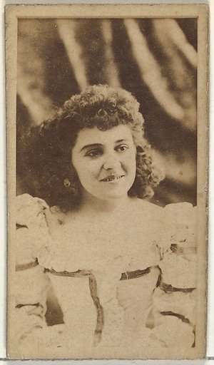 [Actress with curly hair], from the Actors and Actresses series (N145-8) issued by Duke Sons & Co. to promote Duke Cigarettes