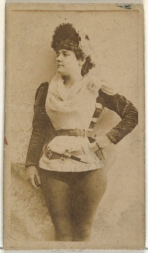 [Actress standing with hand on hip], from the Actors and Actresses series (N145-8) issued by Duke Sons & Co. to promote Duke Cigarettes