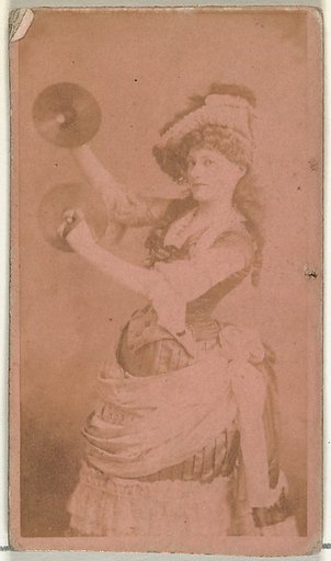 [Actress playing two cymbals], from the Actors and Actresses series (N145-8) issued by Duke Sons & Co. to promote Duke Cigarettes