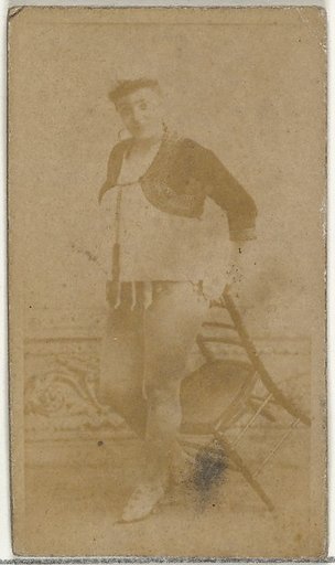 [Actress tipping chair], from the Actors and Actresses series (N145-8) issued by Duke Sons & Co. to promote Duke Cigarettes
