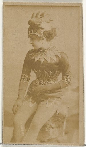 [Actress wearing costume with ornate pointed headpiece], from the Actors and Actresses series (N145-8) issued by Duke Sons & Co. to promote Duke Cigarettes