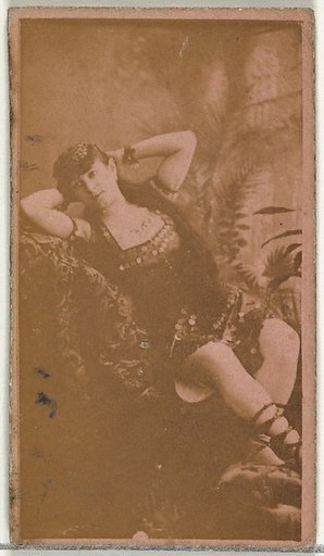 [Reclining actress with hands behind head], from the Actors and Actresses series (N145-8) issued by Duke Sons & Co. to promote Duke Cigarettes