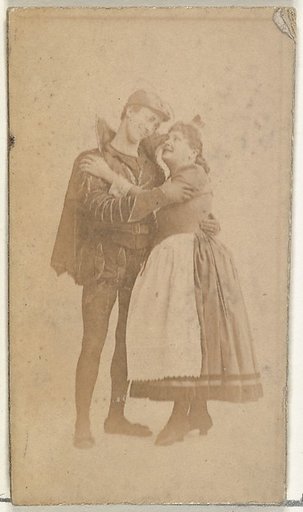 [Actor and actress embracing], from the Actors and Actresses series (N145-8) issued by Duke Sons & Co. to promote Duke Cigarettes