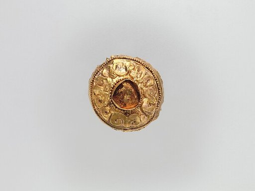 Cap-Shaped Plaque with Lion