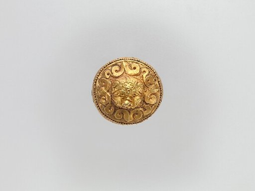 Cap-Shaped Plaque with Lion