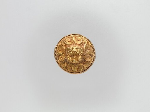 Cap-Shaped Plaque with Lion