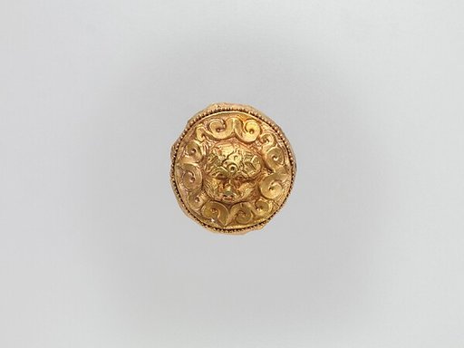 Cap-Shaped Plaque with Lion