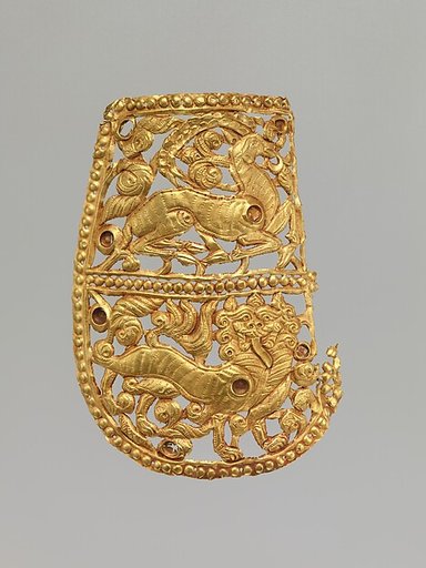 Clothing Plaque with Antelope and Tiger