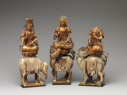 Buddha Shakyamuni with attendant bodhisattvas