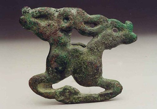 Garment Plaque in the Shape of Deer