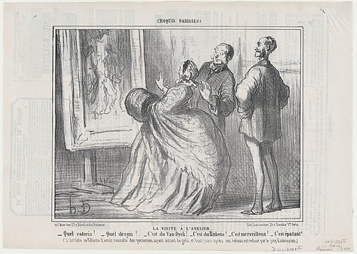 La Visite à l'Atelier, from Croquis Parisiens, published in Le Charivari, May 22, 1857