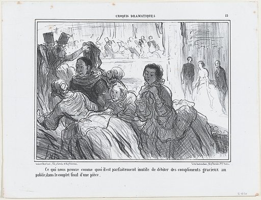 Ce qui nous prouve comme quoi il est... inutile..., from Croquis Dramatiques, published in Le Charivari, May 23, 1857