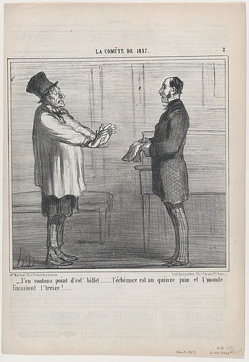 J'en voilons point d'vot' billet, from "La Comète de 1857"