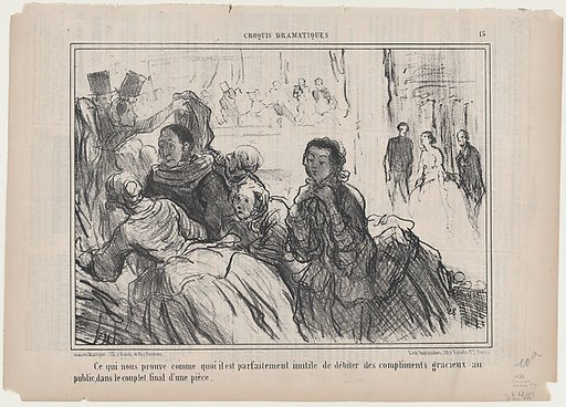 Ce qui nous prouve comme quoi il est... inutile..., from Croquis Dramatiques, published in Le Charivari, May 23, 1857