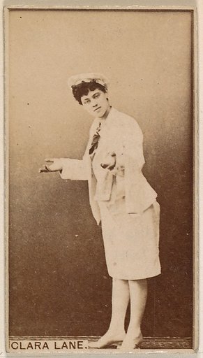 Clara Lane, from the Actresses series (N245) issued by Kinney Brothers to promote Sweet Caporal Cigarettes