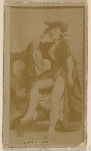 Sadie Lane, from the Actresses series (N245) issued by Kinney Brothers to promote Sweet Caporal Cigarettes