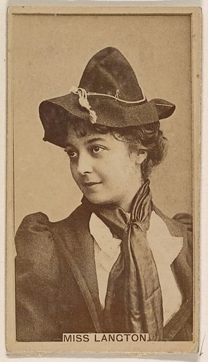 Miss Langton, from the Actresses series (N245) issued by Kinney Brothers to promote Sweet Caporal Cigarettes