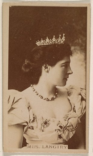 Mrs. Langtry, from the Actresses series (N245) issued by Kinney Brothers to promote Sweet Caporal Cigarettes