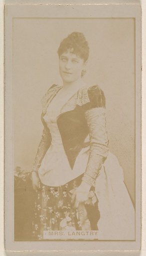 Mrs. Langtry, from the Actresses series (N245) issued by Kinney Brothers to promote Sweet Caporal Cigarettes