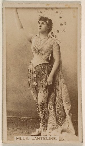 Mlle. Lanteline, from the Actresses series (N245) issued by Kinney Brothers to promote Sweet Caporal Cigarettes