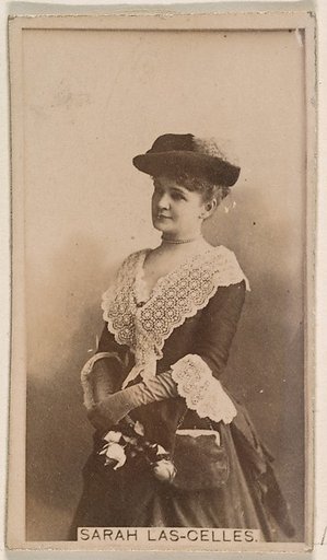 Sarah Las-Gelles, from the Actresses series (N245) issued by Kinney Brothers to promote Sweet Caporal Cigarettes