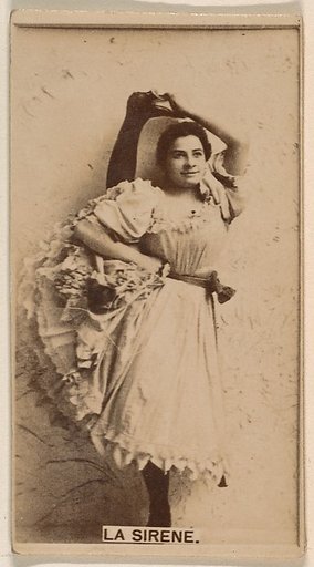 La Sirene, from the Actresses series (N245) issued by Kinney Brothers to promote Sweet Caporal Cigarettes