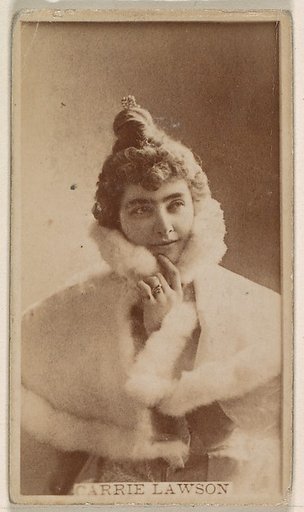 Carrie Lawson, from the Actresses series (N245) issued by Kinney Brothers to promote Sweet Caporal Cigarettes