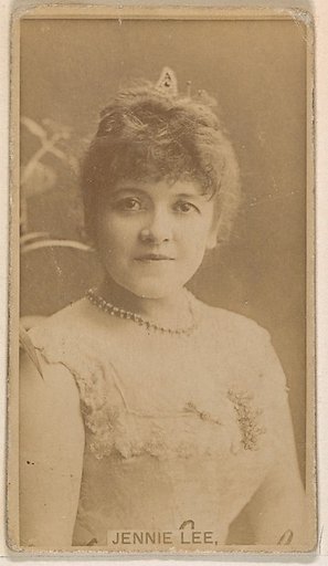 Jennie Lee, from the Actresses series (N245) issued by Kinney Brothers to promote Sweet Caporal Cigarettes