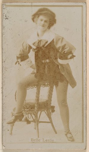 Belle Leslie, from the Actresses series (N245) issued by Kinney Brothers to promote Sweet Caporal Cigarettes