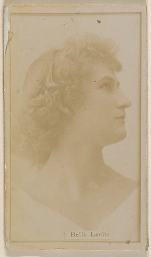 Belle Leslie, from the Actresses series (N245) issued by Kinney Brothers to promote Sweet Caporal Cigarettes