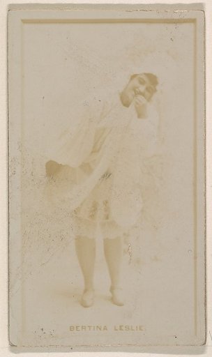 Bertina Leslie, from the Actresses series (N245) issued by Kinney Brothers to promote Sweet Caporal Cigarettes