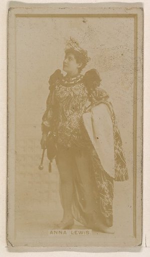 Anna Lewis, from the Actresses series (N245) issued by Kinney Brothers to promote Sweet Caporal Cigarettes