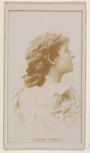 Anna Lewis, from the Actresses series (N245) issued by Kinney Brothers to promote Sweet Caporal Cigarettes