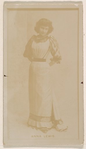 Anna Lewis, from the Actresses series (N245) issued by Kinney Brothers to promote Sweet Caporal Cigarettes
