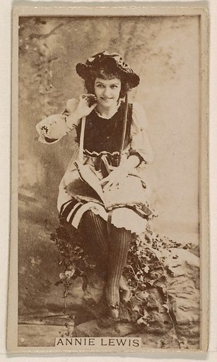 Annie Lewis, from the Actresses series (N245) issued by Kinney Brothers to promote Sweet Caporal Cigarettes