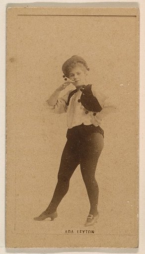 Ada Leyton, from the Actresses series (N245) issued by Kinney Brothers to promote Sweet Caporal Cigarettes