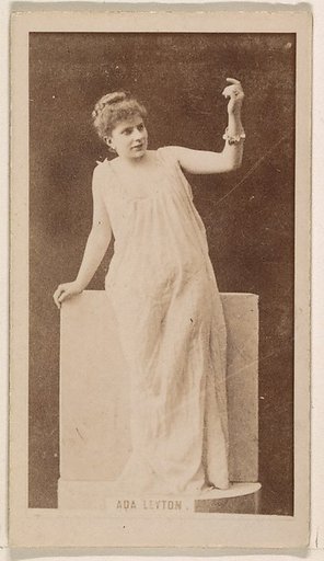 Ada Leyton, from the Actresses series (N245) issued by Kinney Brothers to promote Sweet Caporal Cigarettes