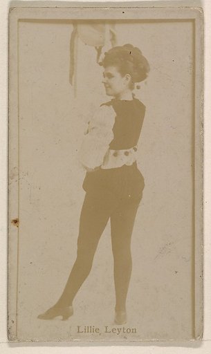 Lillie Leyton, from the Actresses series (N245) issued by Kinney Brothers to promote Sweet Caporal Cigarettes