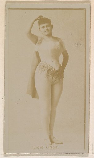 Lidie Linde, from the Actresses series (N245) issued by Kinney Brothers to promote Sweet Caporal Cigarettes