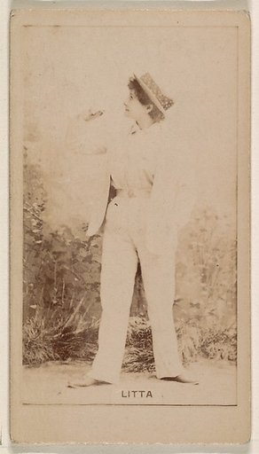 Litta, from the Actresses series (N245) issued by Kinney Brothers to promote Sweet Caporal Cigarettes