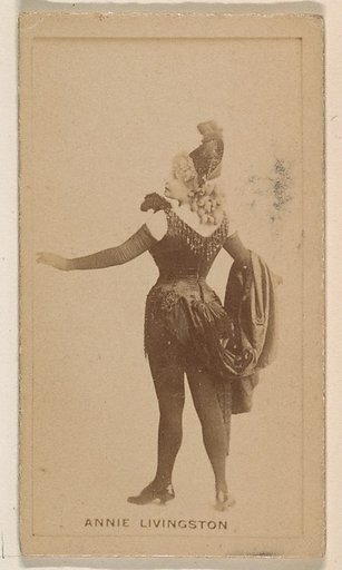 Annie Livingston, from the Actresses series (N245) issued by Kinney Brothers to promote Sweet Caporal Cigarettes