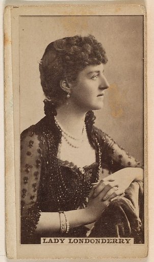 Lady Londonberry, from the Actresses series (N245) issued by Kinney Brothers to promote Sweet Caporal Cigarettes