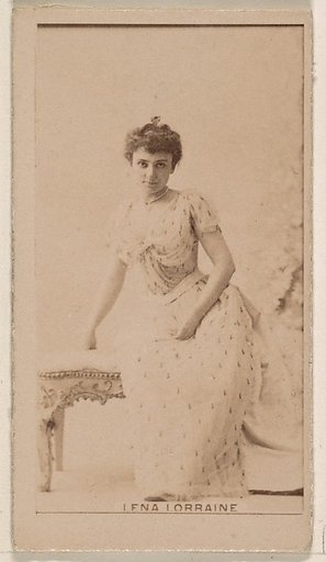 Lena Lorraine, from the Actresses series (N245) issued by Kinney Brothers to promote Sweet Caporal Cigarettes